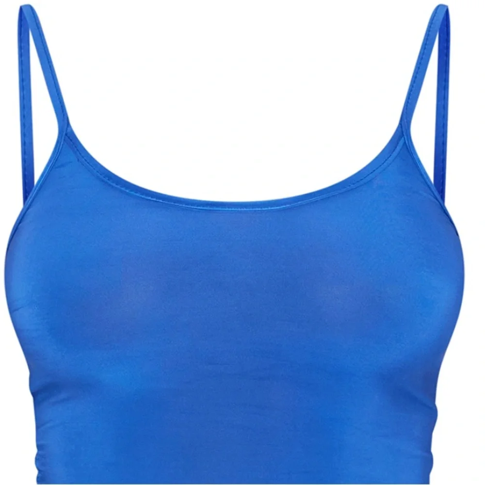 Forever 21 Blue Slinky Crop Cami Tank Top - Picture 4 of 8
